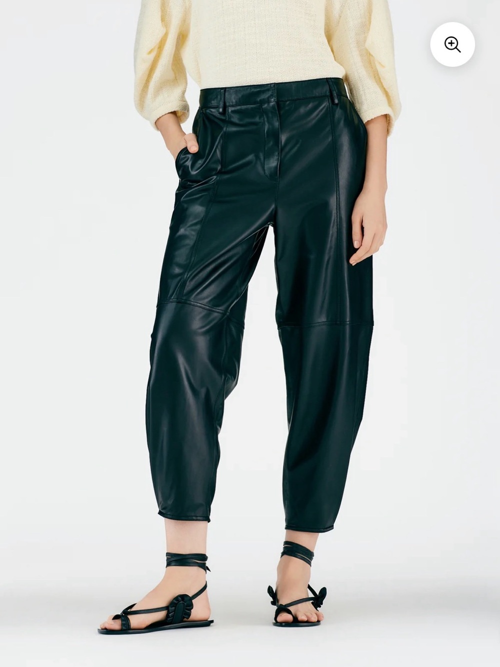 EUC Tibi Leather Sculpted Pant size 2 Black